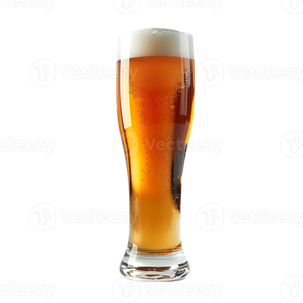 Isolated beer glass design against transparent background png