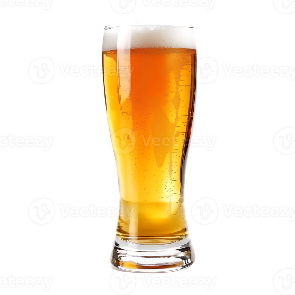 Isolated beer glass design against transparent background png