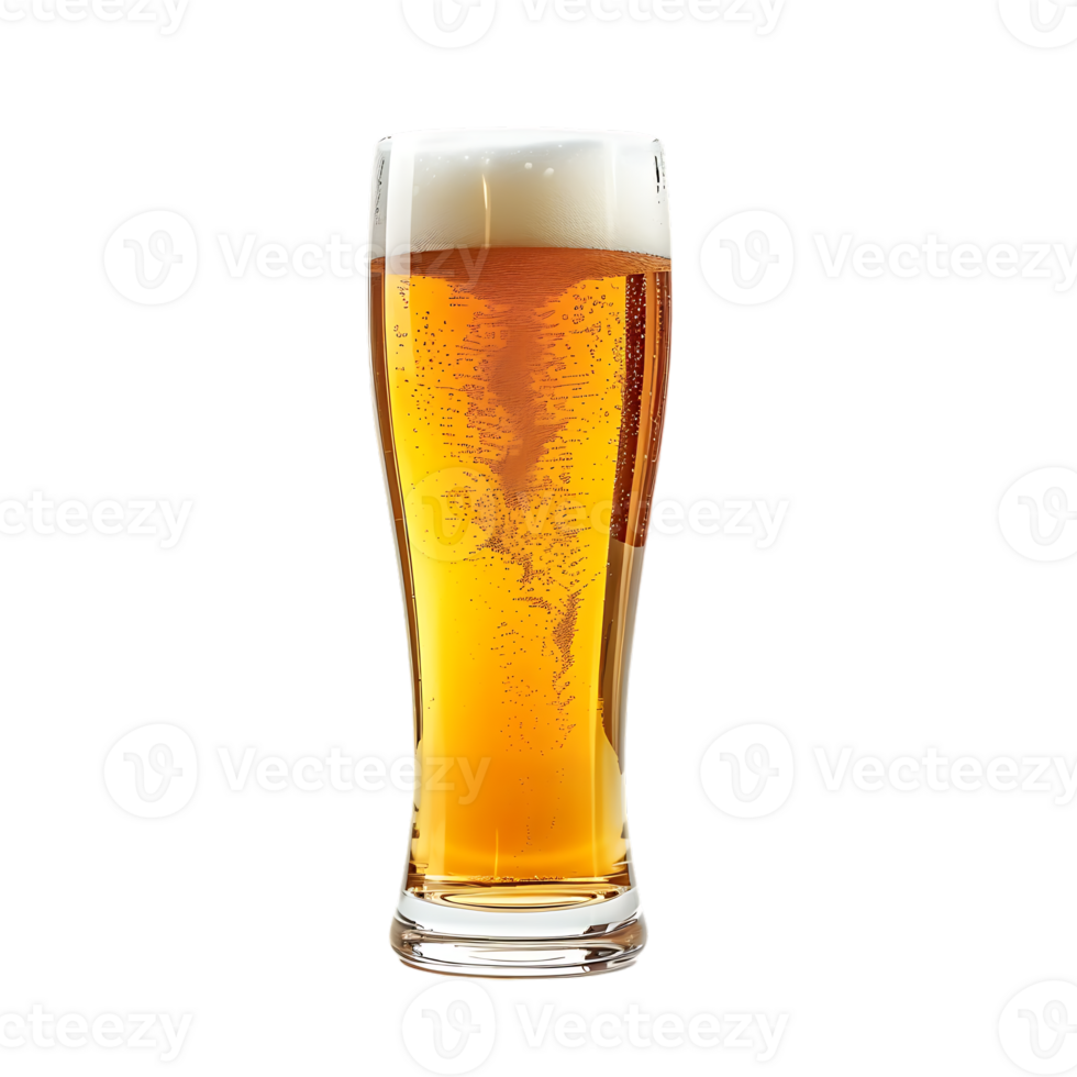 Isolated beer glass design against transparent background png