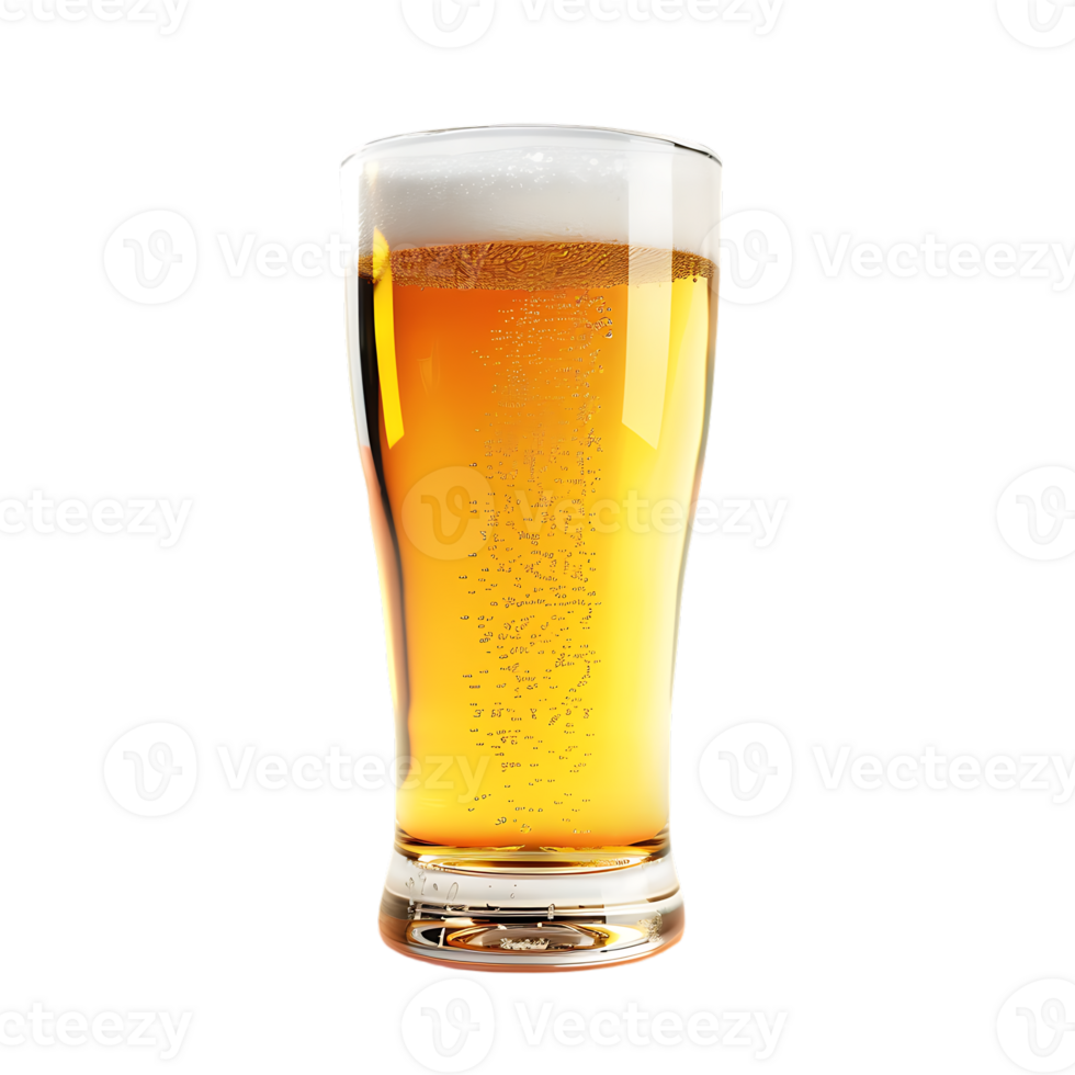 Isolated beer glass design against transparent background png
