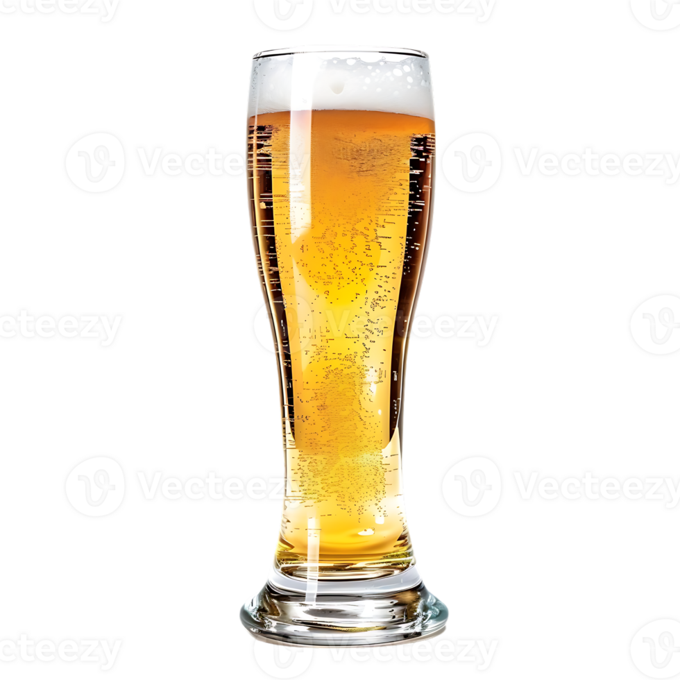 Isolated beer glass design against transparent background png