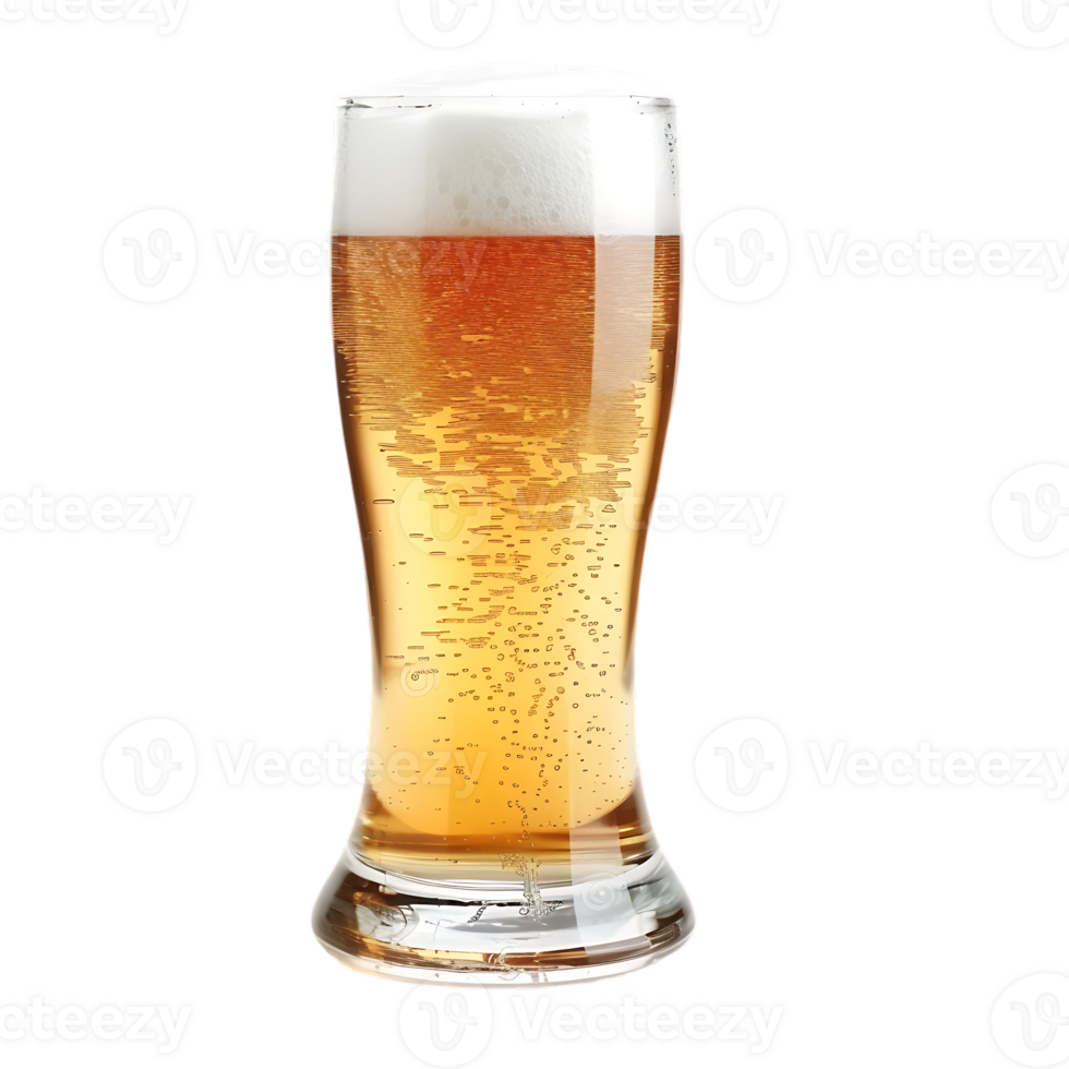 Isolated beer glass design against transparent background png