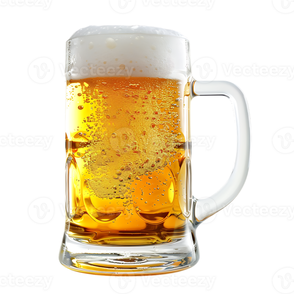 Isolated beer glass design against transparent background png