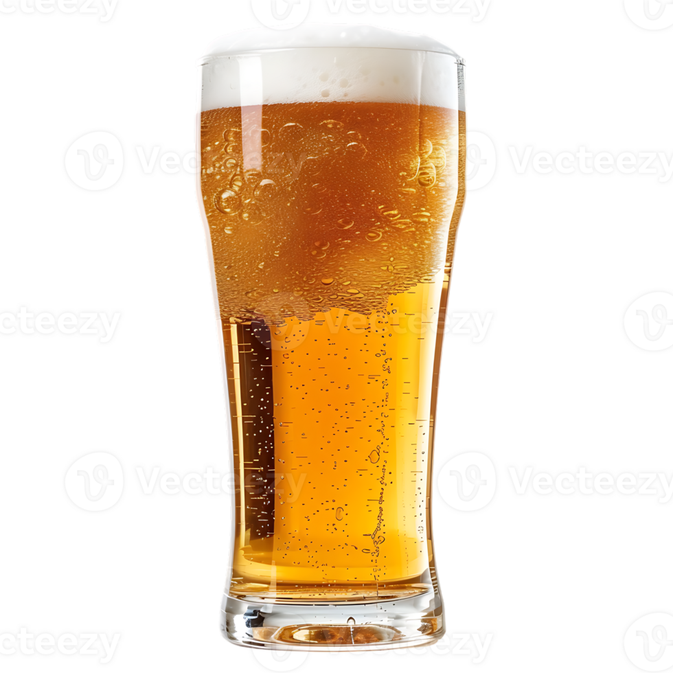 Isolated beer glass design against transparent background png