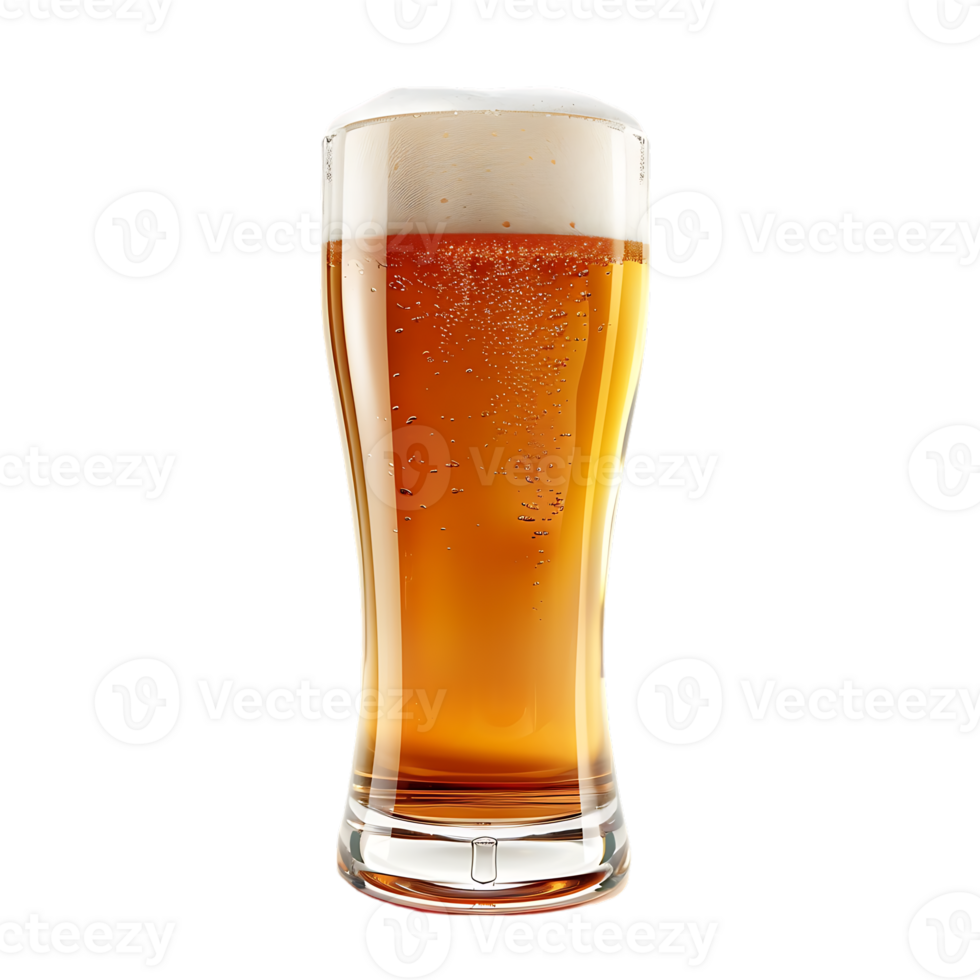 Isolated beer glass design against transparent background png