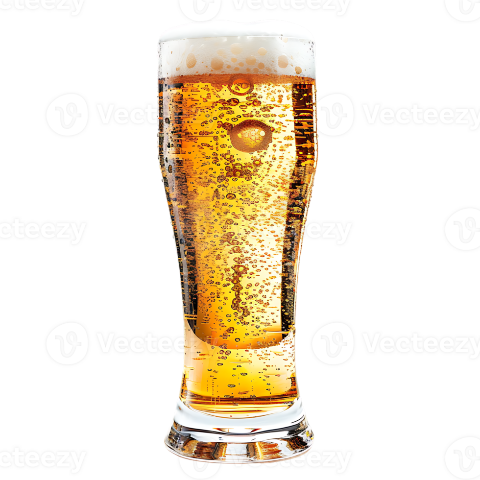 Isolated beer glass design against transparent background png