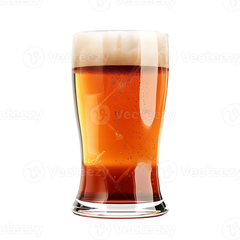 Isolated beer glass design against transparent background png