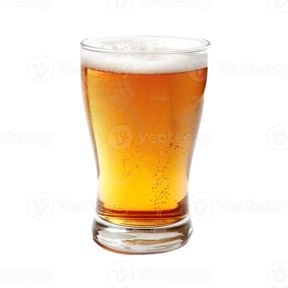 Isolated beer glass design against transparent background png