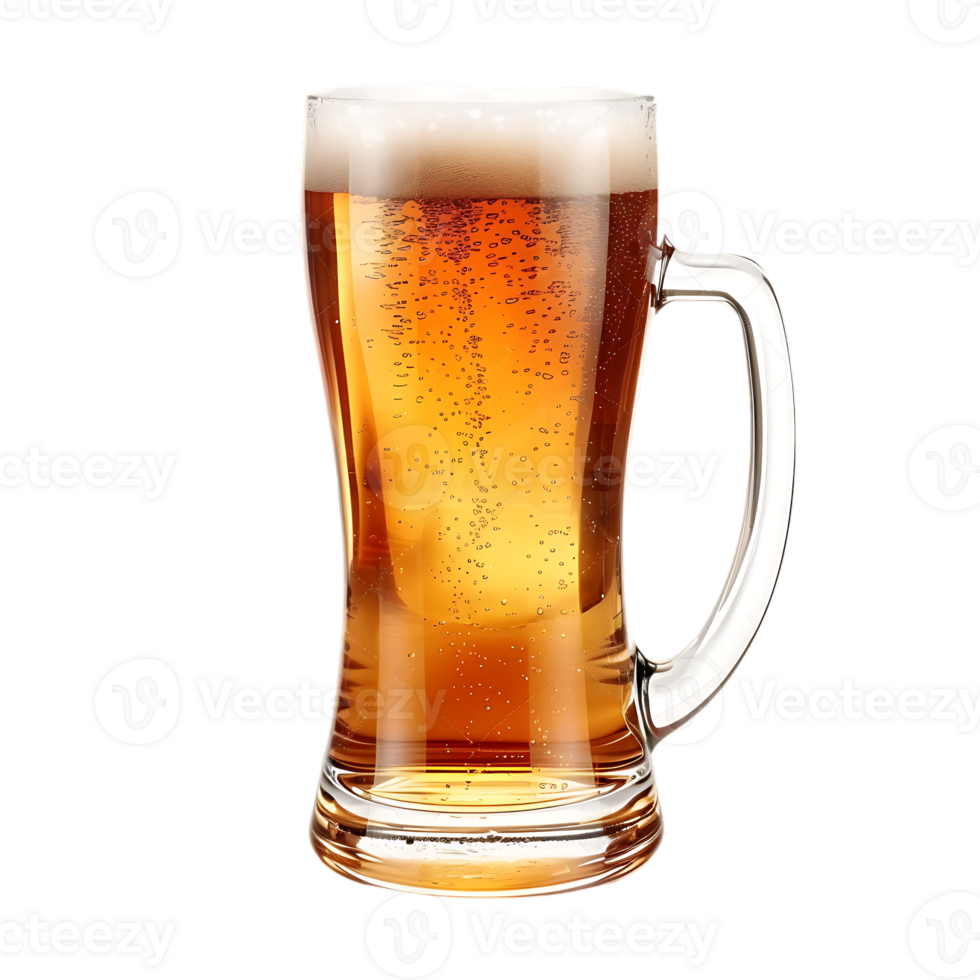 Isolated beer glass design against transparent background png