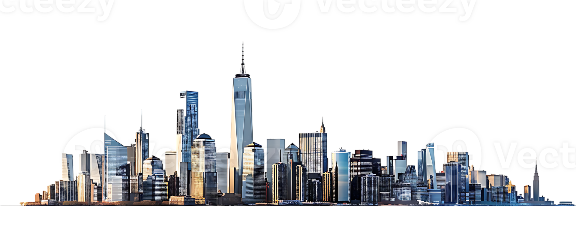 The skyline of a bustling city depicted in a striking 3D style emerges prominently png