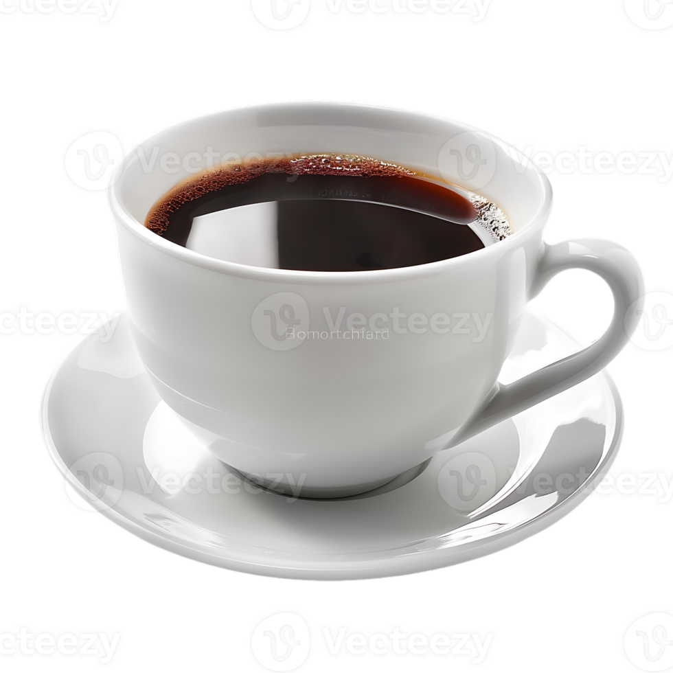 blanc tasse de noir café isolé contre transparent Contexte png