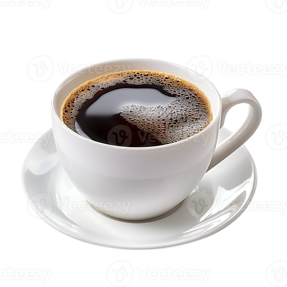 blanc tasse de noir café isolé contre transparent Contexte png