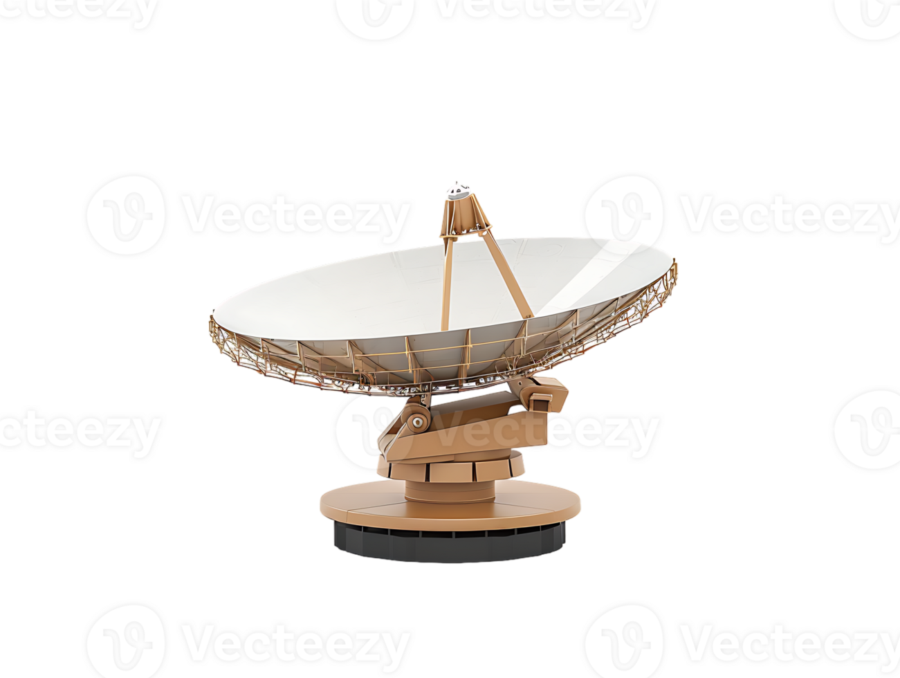 A satellite dish high resolution stands alone against a transparent background in the image png