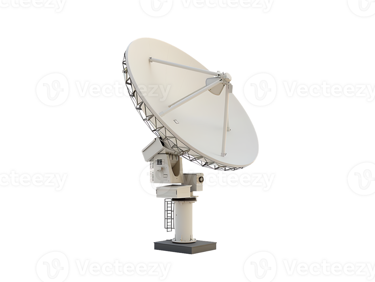 A satellite dish high resolution stands alone against a transparent background in the image png