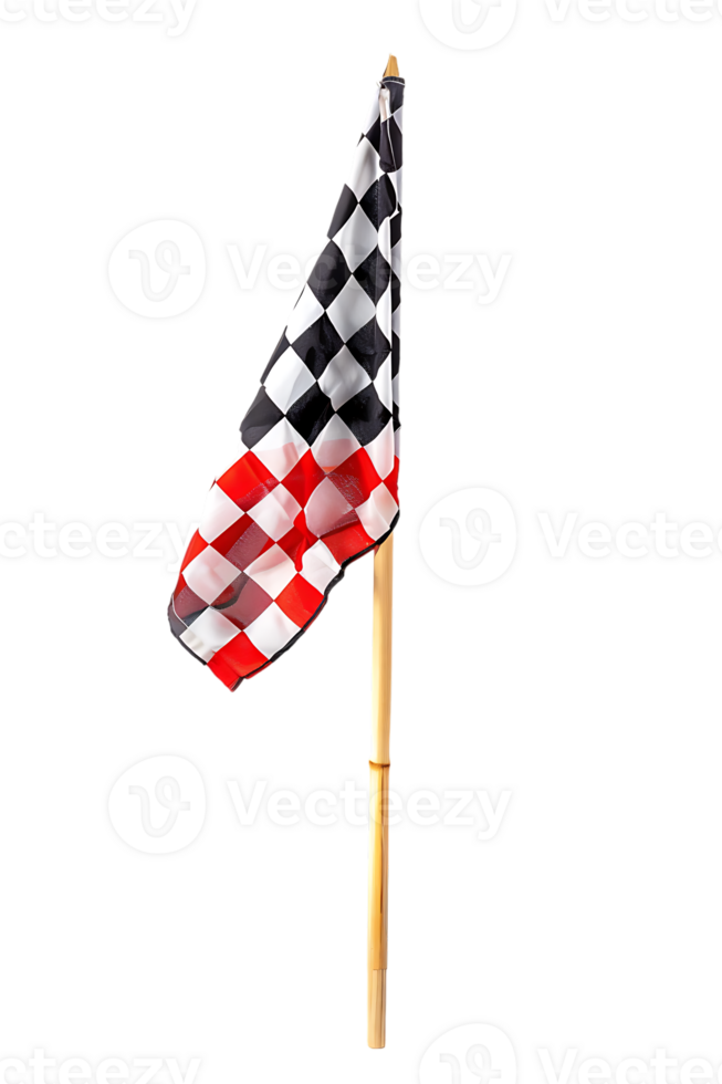 A racing flag isolated against a transparent background png