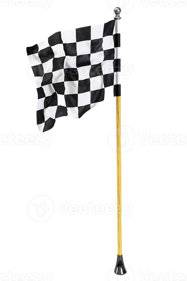 A racing flag isolated against a transparent background png