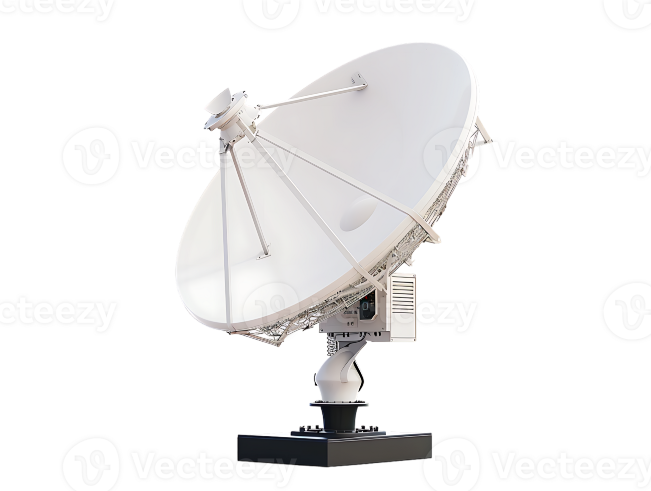 A satellite dish high resolution stands alone against a transparent background in the image png
