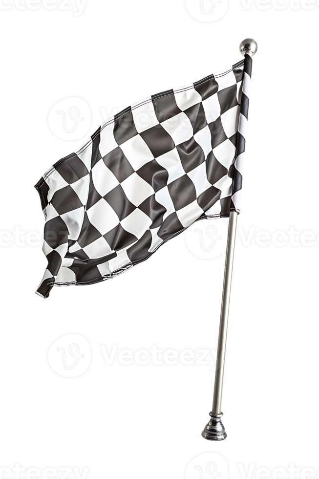 A racing flag isolated against a transparent background png