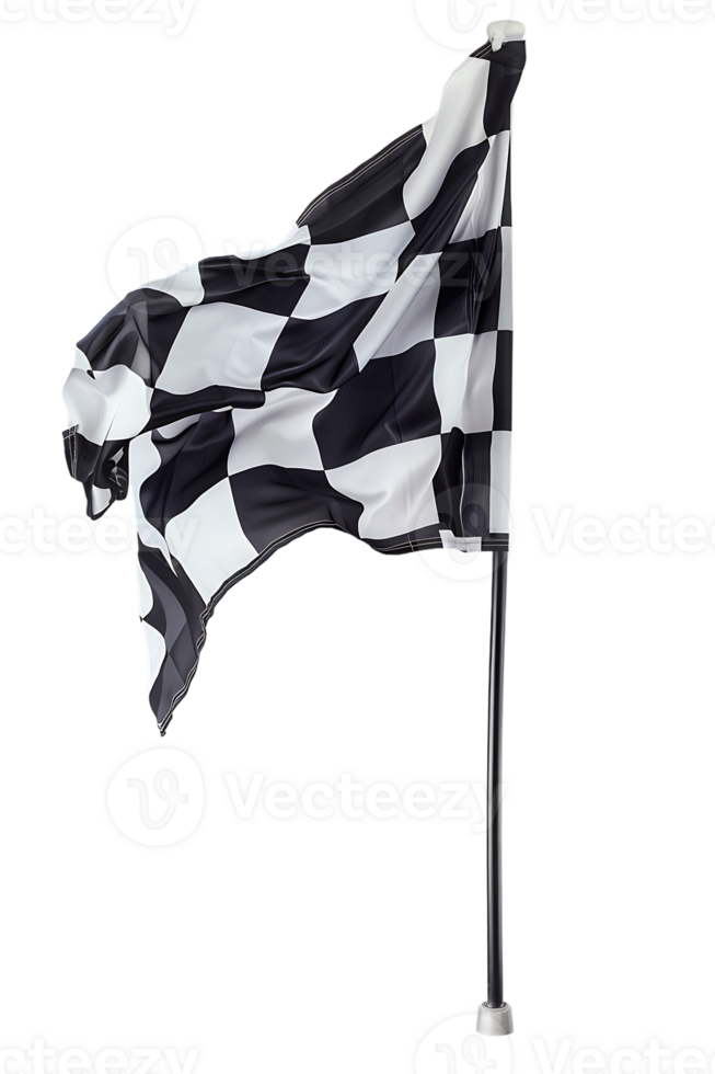 A racing flag isolated against a transparent background png