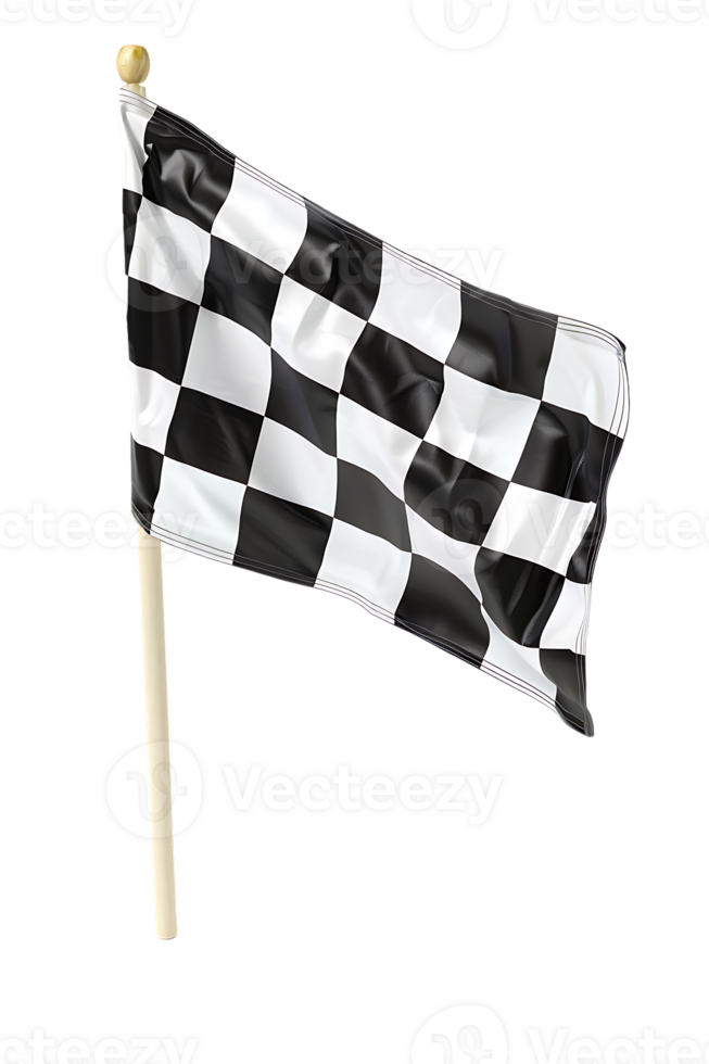 A racing flag isolated against a transparent background png