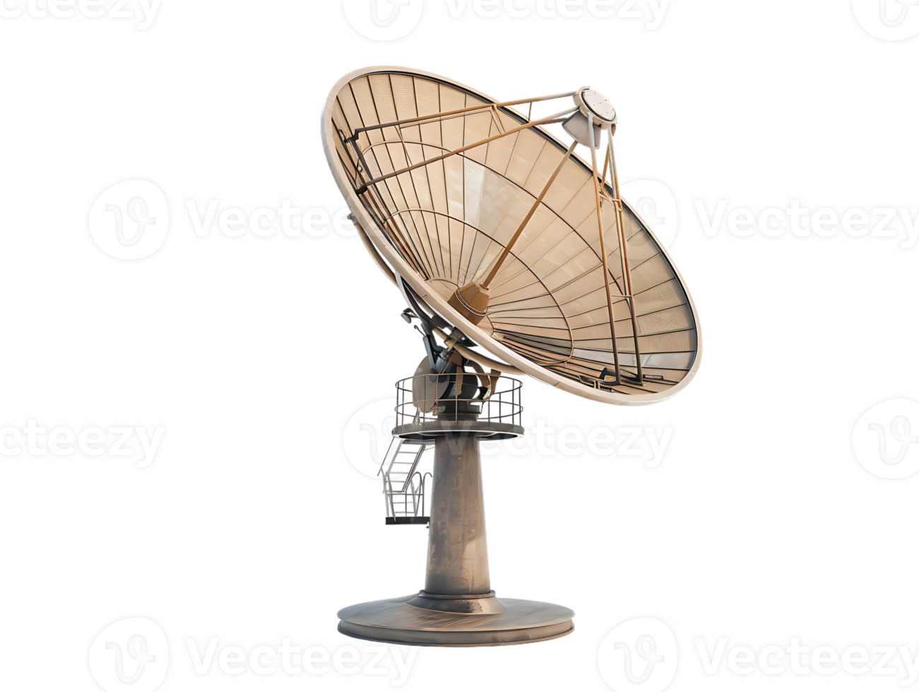 A satellite dish high resolution stands alone against a transparent background in the image png
