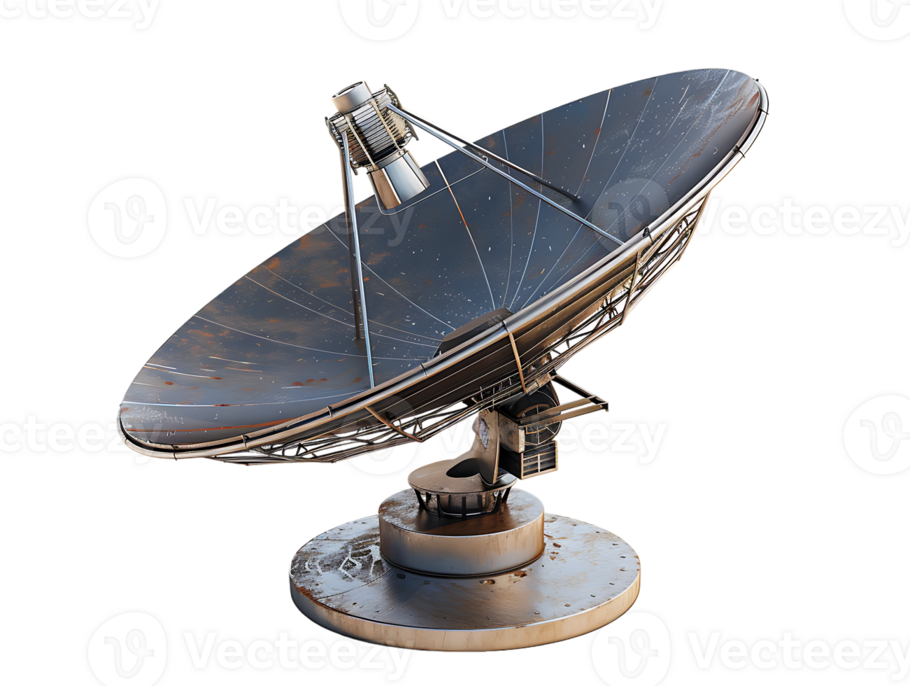 A satellite dish high resolution stands alone against a transparent background in the image png