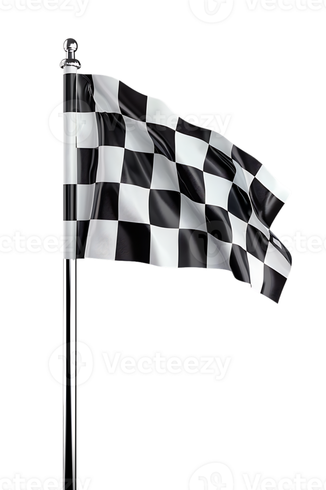 A racing flag isolated against a transparent background png