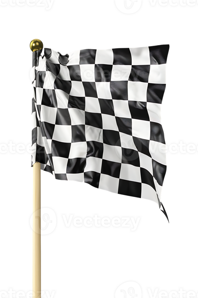 A racing flag isolated against a transparent background png
