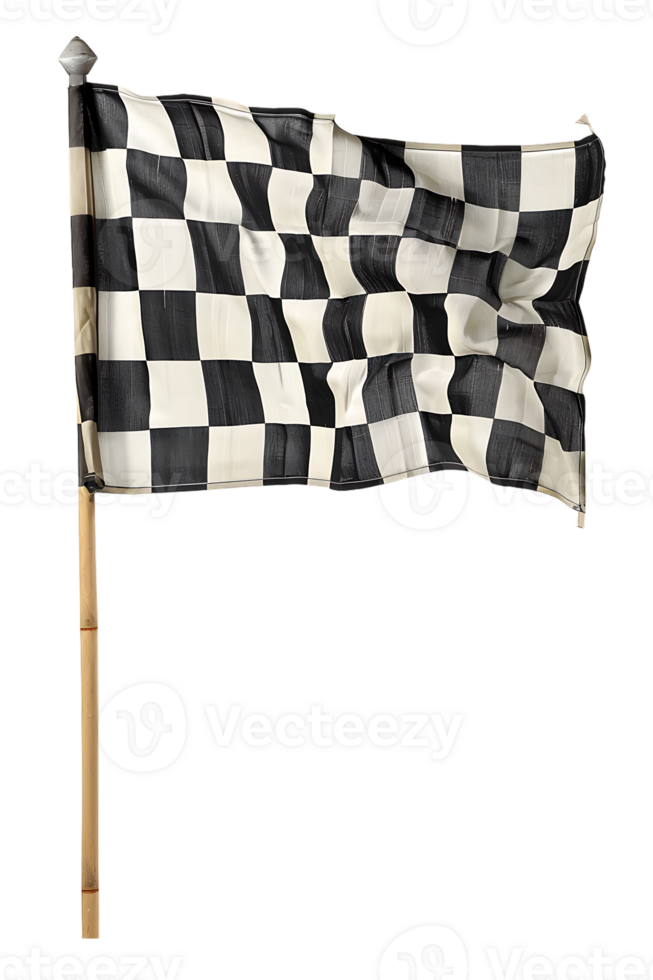 A racing flag isolated against a transparent background png