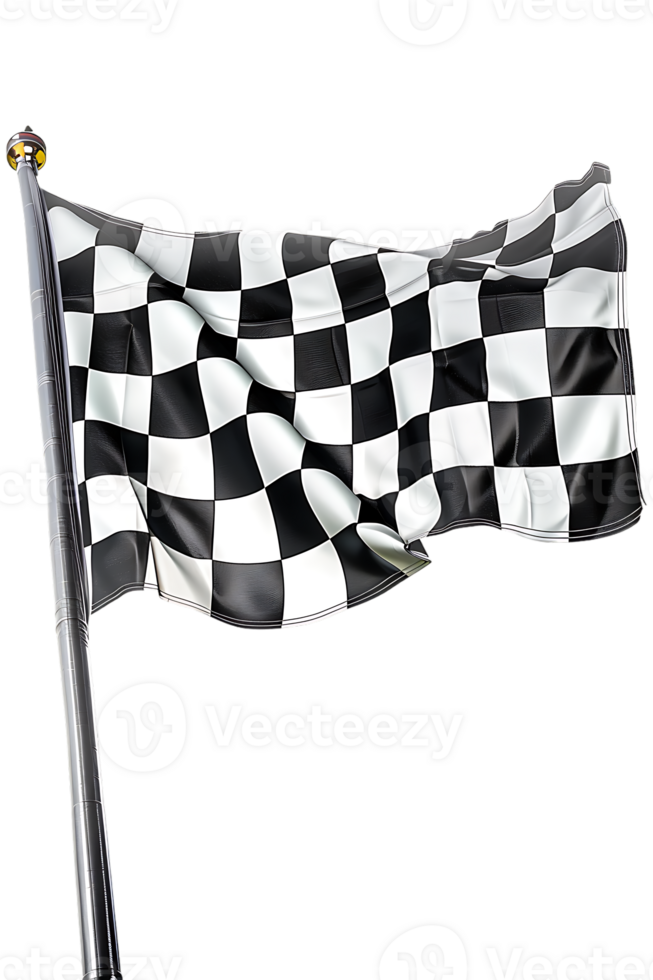 A racing flag isolated against a transparent background png