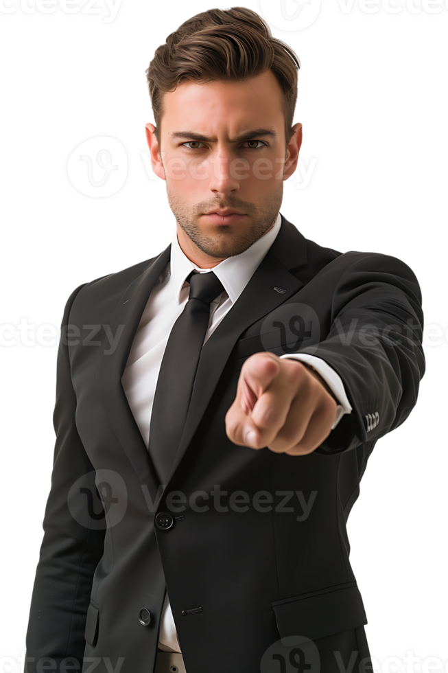 An American businessman pointing forward showing We want you png