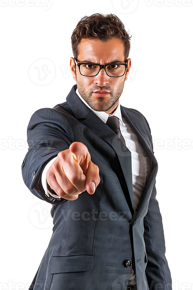 An American businessman pointing forward showing We want you png