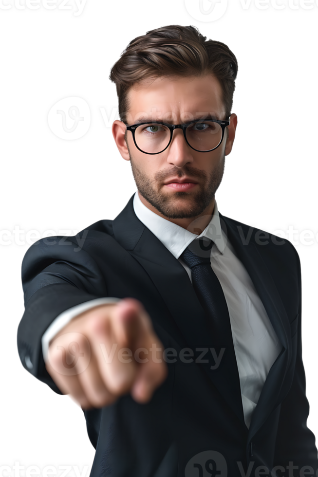 An American businessman pointing forward showing We want you png