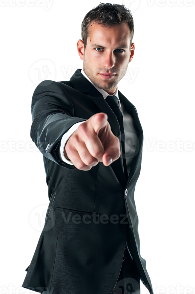 An American businessman pointing forward showing We want you png