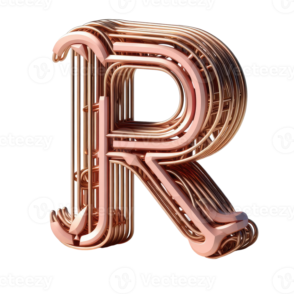 Copper Letter R png