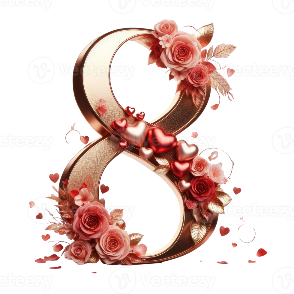 Pink and Purple Rose Eight png