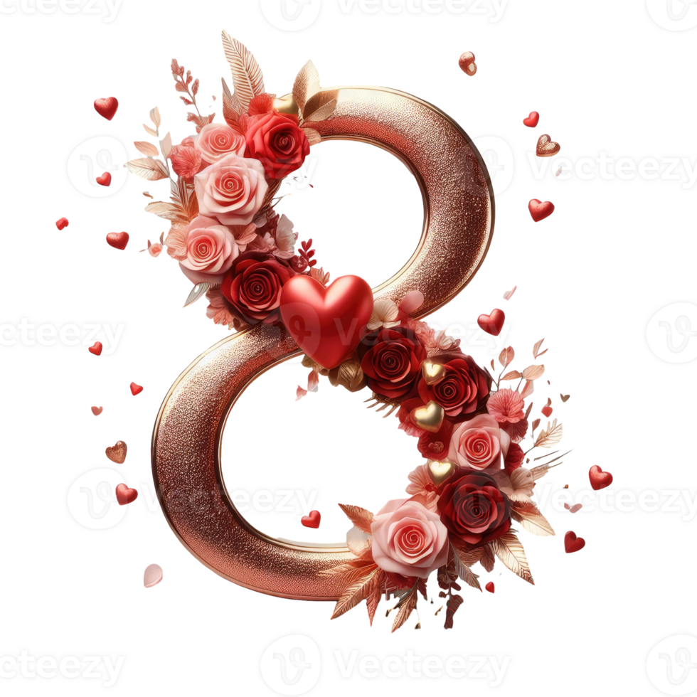 Pink and Purple Rose Eight png