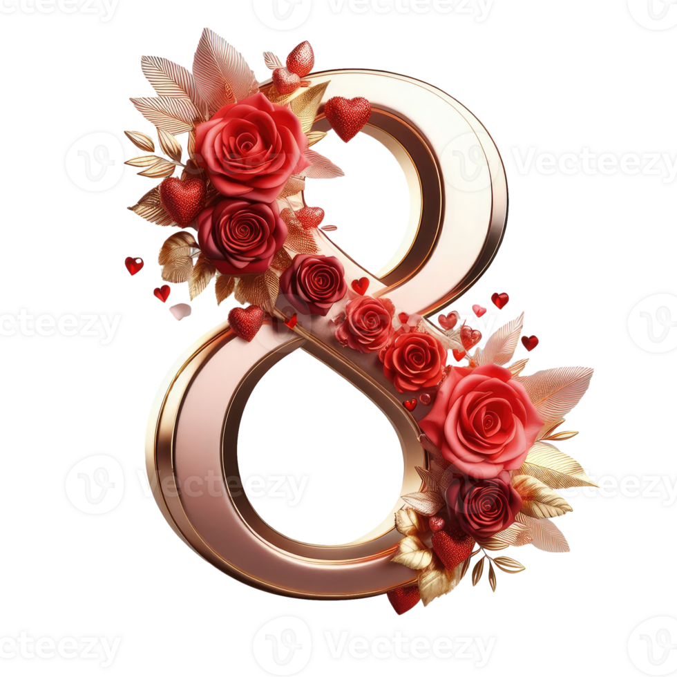 Pink and Purple Rose Eight png