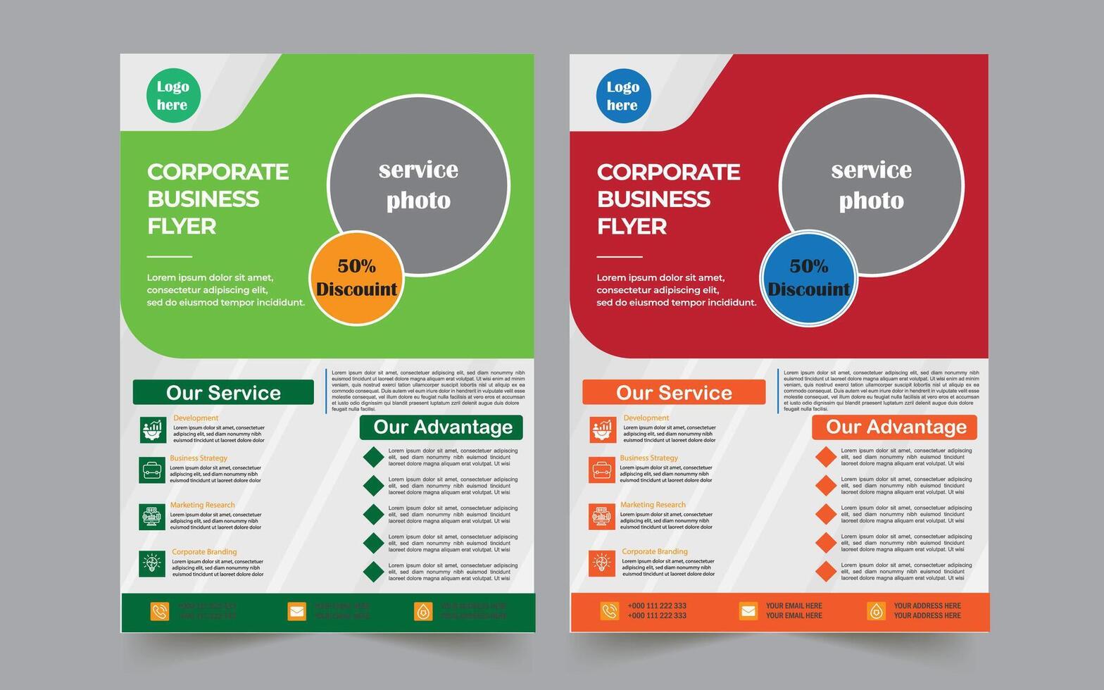 corporate business flyer design template vector