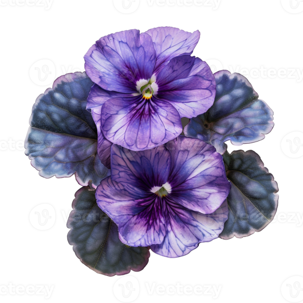 African Violet Plant on Transparent Background png