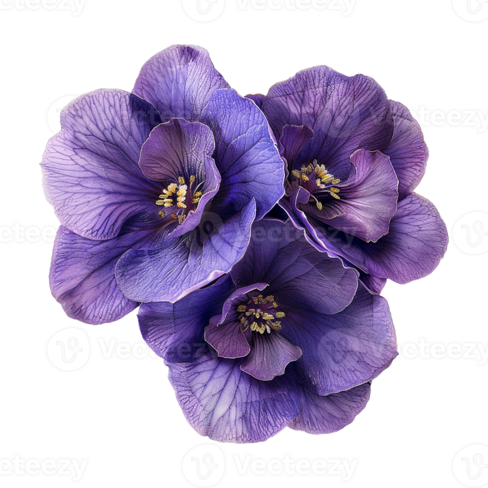 African Violet Plant on Transparent Background png