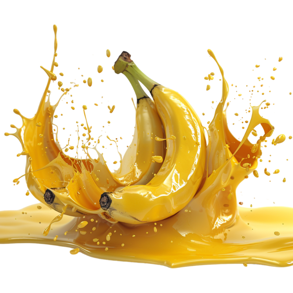 Banana Splash on Transparent Background png