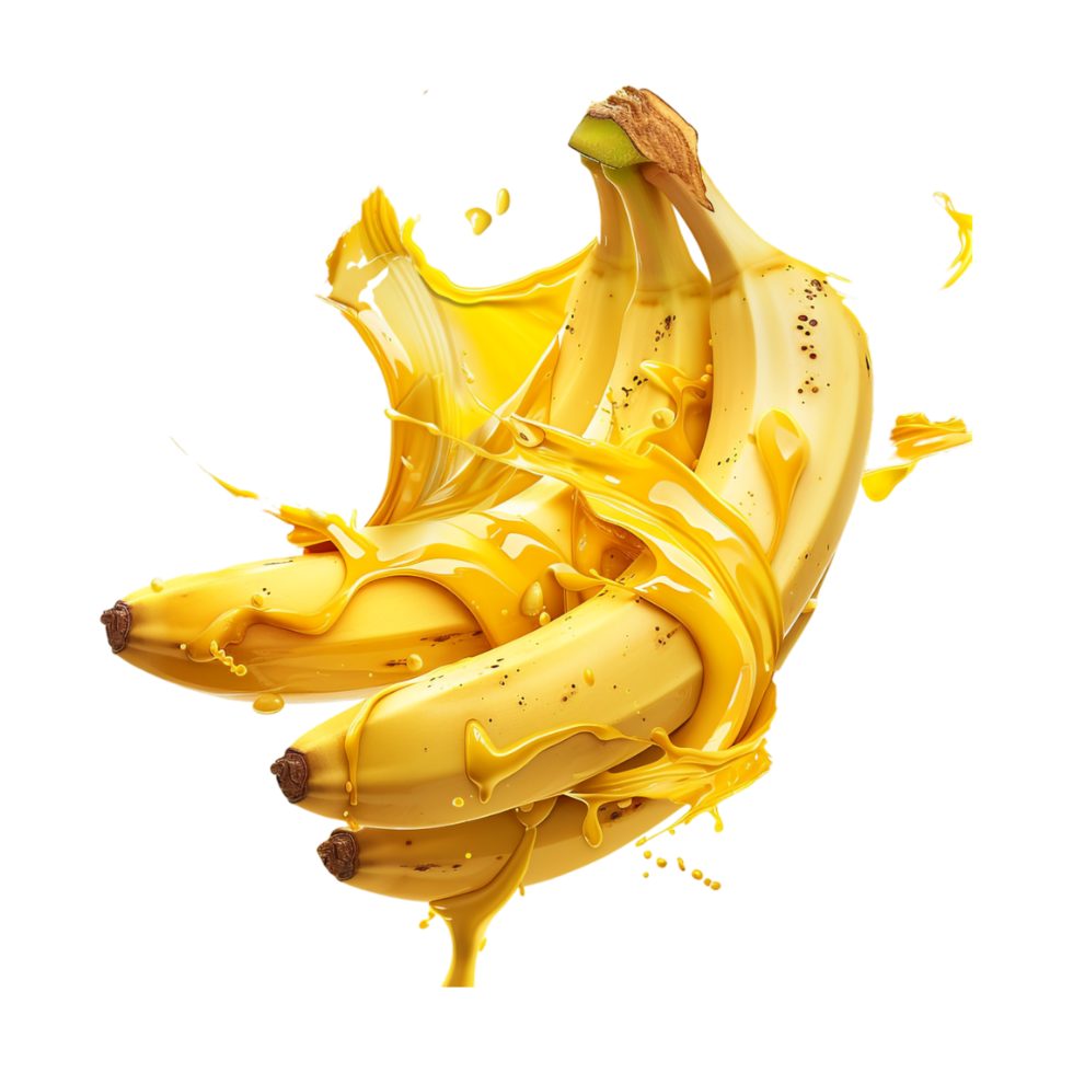 Banana Splash on Transparent Background png