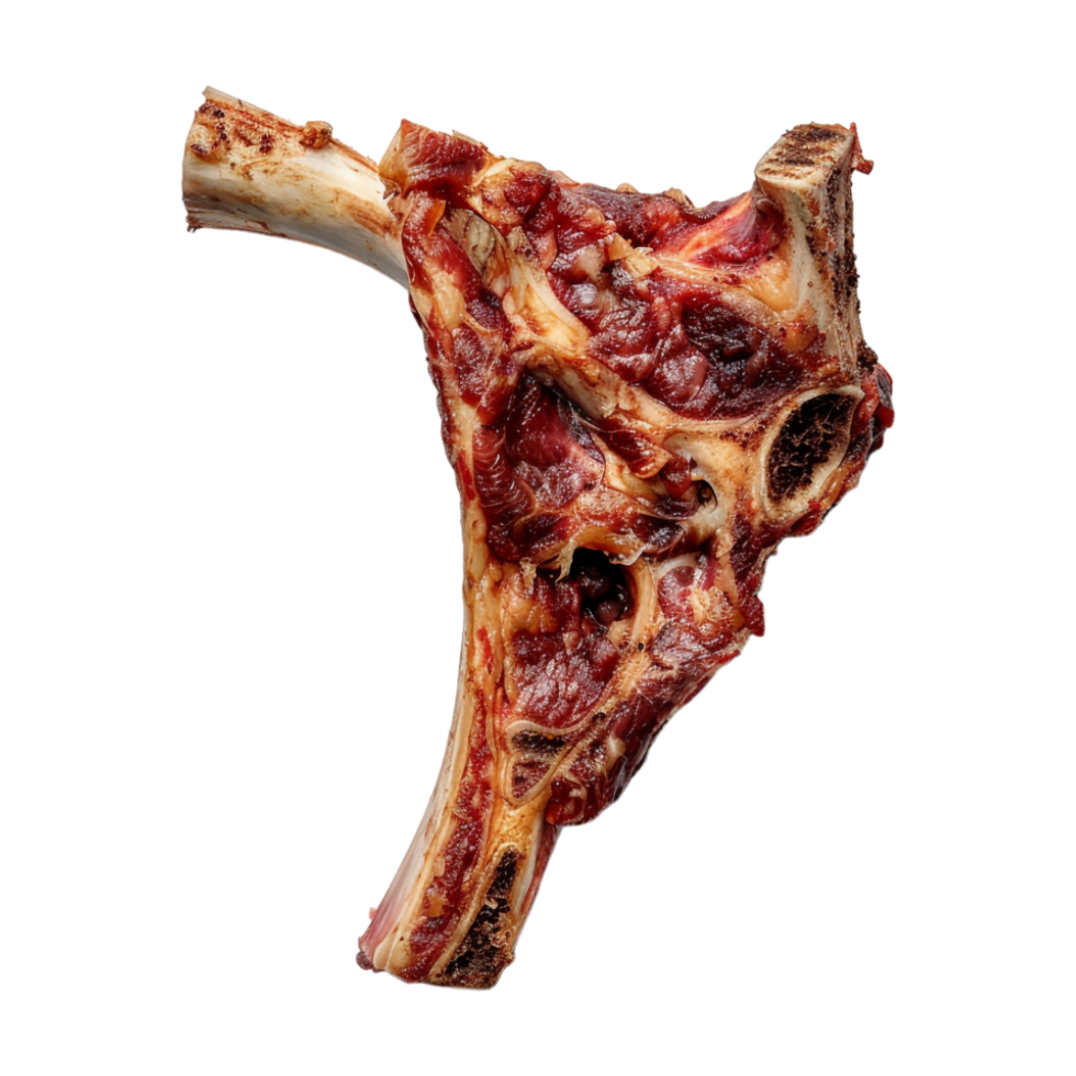 Bone with Meat on Transparent Background png
