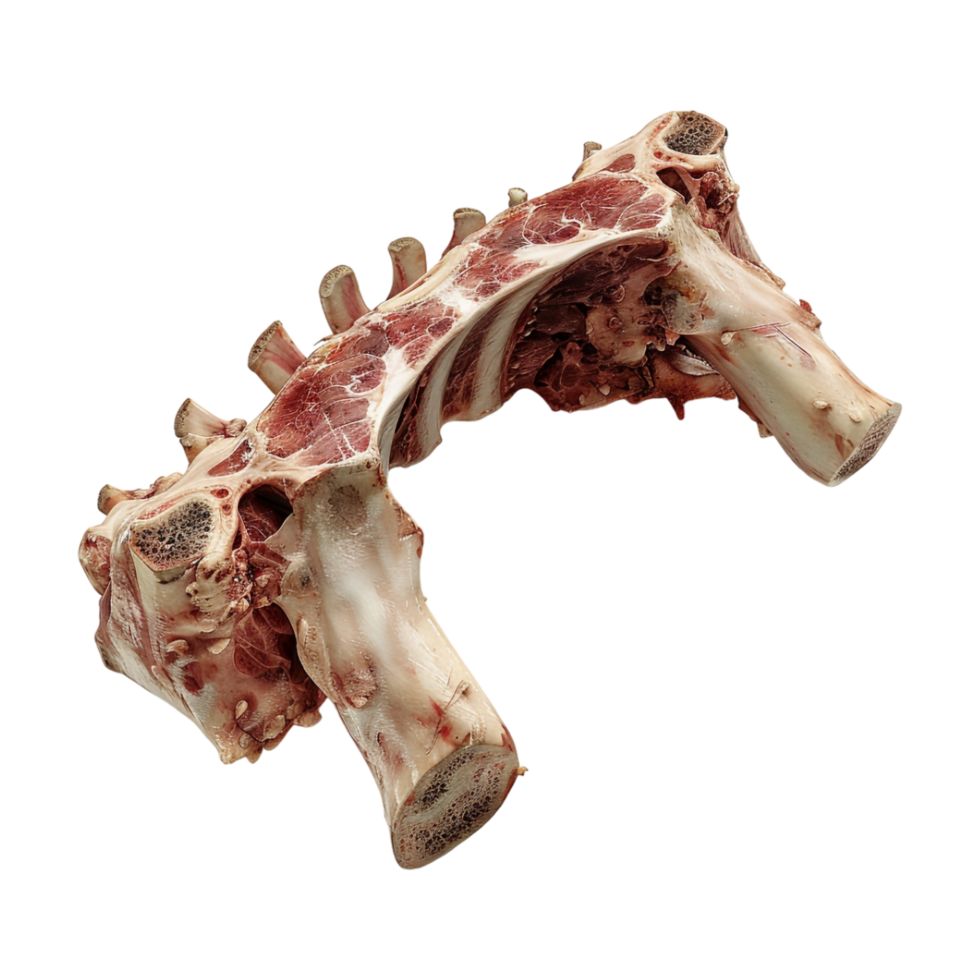 Bone with Meat on Transparent Background png