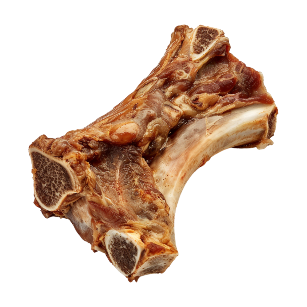 Bone with Meat on Transparent Background png
