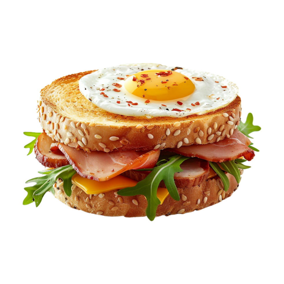 Egg Burger on Transparent Background png