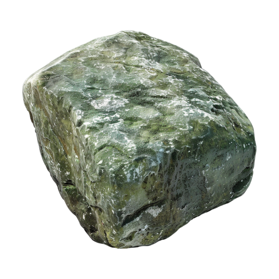 Rock with moss on Transparent Background png
