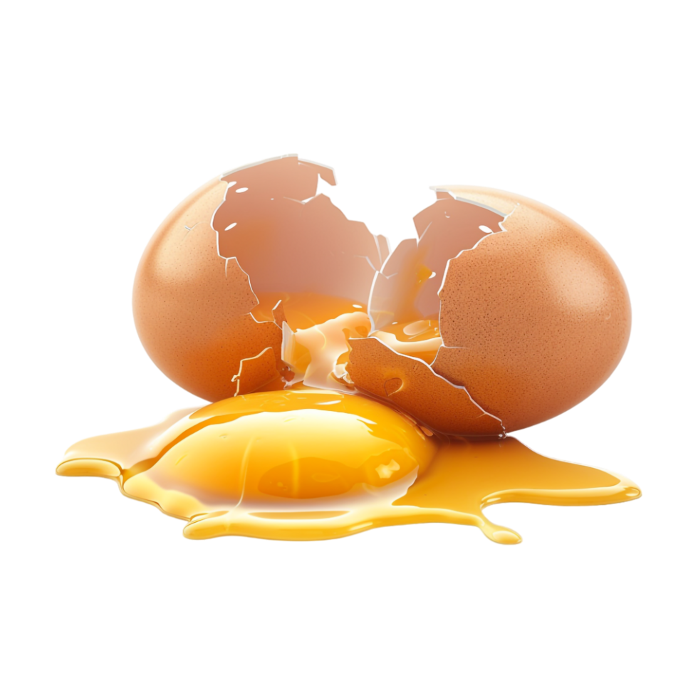 Egg with Shell on Transparent Background png