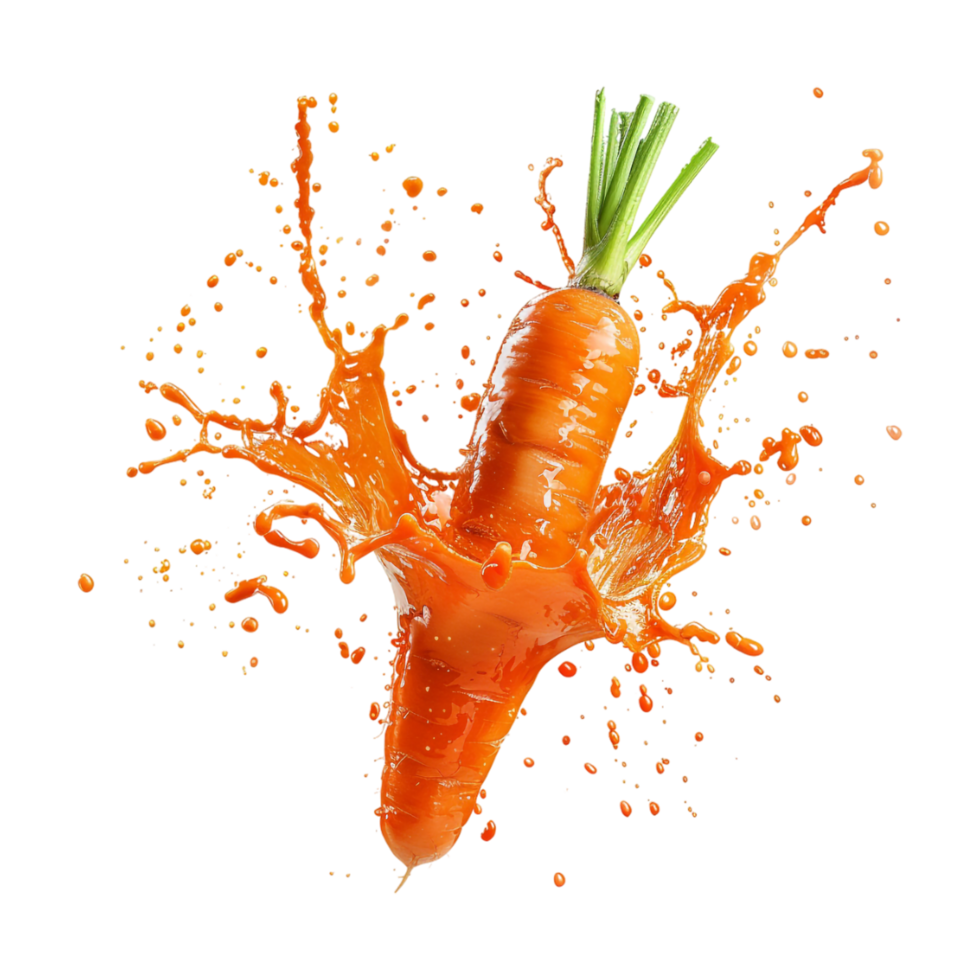 Carrot Splash on Transparent Background png